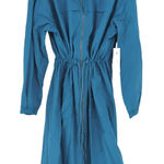 Spiritual Gangster  Natasha Teal Blue Jacket Rain Mac / Trench Coat - Size M -NEW Photo 0