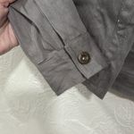 Keren Hart m Crop Lightweight Embroidered Floral Gray‎ Button Up Jacket Size Sm Gray Photo 3
