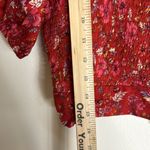 Band of the Free JOELLE CRIMSON FLORAL SMOCKED TOP size medium Photo 5