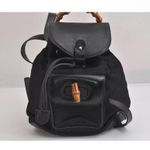 Gucci Black Backpack with Bamboo Handle Photo 1