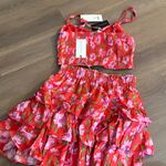 Love Shack Fancy SET NWT  CORBETT SKIRT AND FINELLI BRALETTE IN MAMBO RED Photo 8