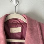 Merona  Y2k Pink Wool Blend Button Front Coat Jacket Women's Preppy Blair Waldorf Photo 3