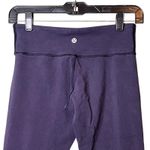 Lululemon Leggings Womens 6 Purple Black Ruched Leg Warmers High Rise Yoga Photo 8