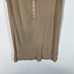 Aerie  Beige Ribbed Henley Tank Top, Casual Minimalist Soft‎ Girl Small Photo 2