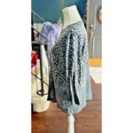 Talbots Size 1X Gray Animal Print 100% Merino Wool Long Sleeve Pullover Sweater Photo 1