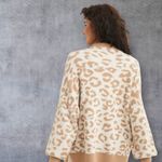 Aerie Leopard Buttercream oversized Sweater Tan Photo 3