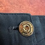 St. John Black Straight Leg Classic Dress Pants w/ Gold Accents Size 0 Photo 2