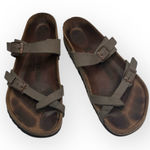 Birkenstock  Women’s Mayari Birko-Flor - Brown Strappy Sandal S-407 Size 39 Photo 0