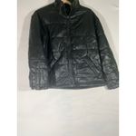 Chelsa Deboer Lily & Lottie Quilted Faux Leather Puffer Jacket Black Size Medium Photo 1