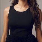 Anthropologie Hutch Twofer Satin Tulle Sleeveless Black Mini Dress size Medium Photo 3