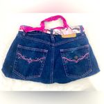 Handmade Angels Jean purse with horse print lining, lace handles Photo 2