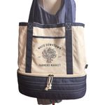 Canvas Waco Farmers Market Bag w Cold Storage Minimalist Functional Essential Blue Photo 0
