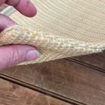 Lilly Pulitzer  raffia zip top clutch bag gold stripe Photo 3