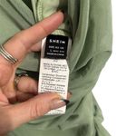 SheIn Sage Green Ruched Asymmetrical Draped Maxi Dress | Wedding Guest | Size Large Photo 2