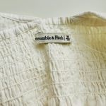 Abercrombie & Fitch White Halter Smocked Bodice Top, Size Medium Photo 2