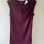 Loft Sz S Purple Tank Top Sleeveless Pullover Top Round Neck Sequin Blouse Photo 4