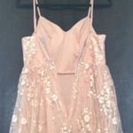 New Spaghetti Strap Embroidery Mesh Overlay Floral Maxi Dress, Sz M Size M Photo 5