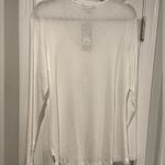 Eddie Bauer NWT  Size XL White Cotton Scoop Neck Snap Long Sleeve Henley Top Photo 10