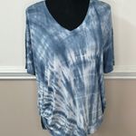 Time & Tru  Tie Dye Short Sleeve Blouse Size Large Photo 0