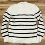 Bailey44 Bailey/44 Revolve White Black Soft Fuzzy Mock Neck Sweater Women’s XS Photo 0