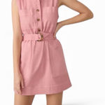 Faherty  Women's Pink Avalon Dress Sz XXS Belted Sleeveless Pockets Stretch Photo 0