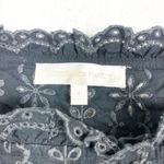 Love Shack Fancy  Toulon Midi Dress Size 4 Black Embroidered Puff Sleeves Bohemian Photo 5