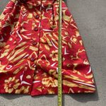 VTG Teri Jon Rickie Freeman Sz 6 Floral Hawaiian Collared Dress Abstract Artsy Red Photo 5