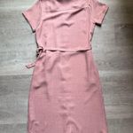 If She Loves Midi Pink Short Sleeves Shirt Dress Size M Size M Photo 6