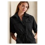 Banana Republic  Black Cotton Trench Back Shirt Dress Sz.M Photo 1
