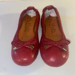 Amanda & Chelsea Amanda Women’s Ballet Flat Shoes made by hand, red snake skin print Photo 0