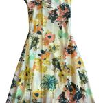 Maaji Floral Print Maxi Dress Lace-Up Open Back Stretch Beach Swimwear Small Photo 2