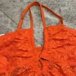 Aerie  Hibiscus Lace Halter Bralette Orange Small NEW Photo 4
