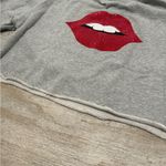Forever 21 Cropped Rhinestone Lip Sweatshirt Photo 3