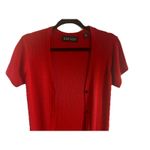 VTG Linda Allard Ellen Tracy Red Ribbed Knit 2PC Maxi Dress & Maxi Cardigan Sz M Size M Photo 10