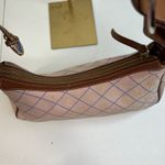 Dooney & Bourke DOONEY BOURKE Vtg Y2K Small Hobo Style Handbag Pink Matching Wallet Leather Trim Photo 7