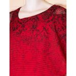 Studio Y AOA)‎  red blouse size XSmall women short sleeve top shirt blouse XS Photo 4