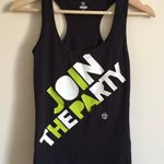 Zumba Black Lime Green “Join The Party” Dazzle Graphic Workout Tank Top NEW Photo 2