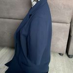 Villager A LIZ CLAIBORNE COMPANY Navy Blue Short Sleeve Blazer Jacket Size 14 Photo 2