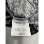 Womans Emily Daniel’s Long Sleeve Pullover Sweater Small Animal Print Crew Neck Black Photo 3