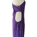 Amazon Tretra Long Dress, Sleeveless One-shoulder Pleated Cutout Dress Photo 7