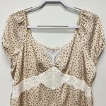 SO  Junior Size XL Milkmaid Peasant Lace Floral Ditsy Top Blouse Cap Sleeve Photo 1