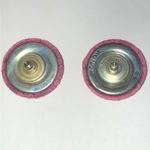 Pink Suede Floral Button Earrings Photo 1