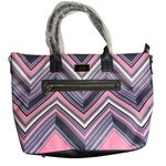Kate Spade  Large Vibrant Chevron Tote in Pink, Purple, and Navy Photo 0