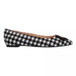 Bandolino NEW   Starry Embellished Flower Slip-On Flats Black White Gingham 9.5 Photo 4