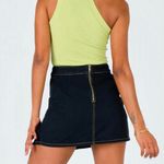Princess Polly lionessTHE LOLA MINI SKIRT CONTRAST STITCHING BLACK size xxs nwot Photo 1