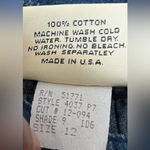 Gene Ewing BIS wrinkled rich denim jacket, size 12. This is a vintage jacket. Blue Photo 2