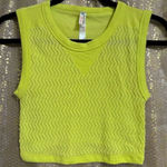 Free People  Movement Modal Mesh Cropped Lime Green Stretch Tank Top XS/S Photo 0