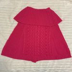 BCBGMAXAZRIA Pink Wool Y2K Poncho Cape Photo 4