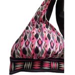 24h & Ocean swimwear y2k Pink black white geometric halter bikini top medium Photo 2