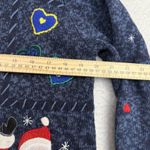 Vintage Designers Originals Studio Sweater Womens‎ Large Santa Christmas Holiday Blue Photo 6